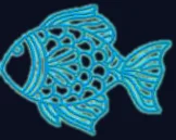 Poisson bleu à écailles