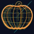 Citrouille quadrillée sans visage