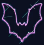 Chauve-souris ailes dressées or