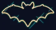 Chauve-souris ailes déployées violette