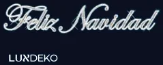 Feliz Navidad calligraphie dorée