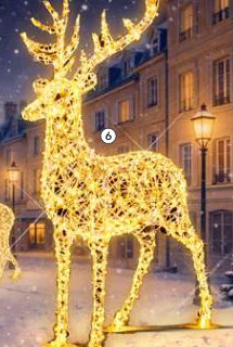Cerf debout doré