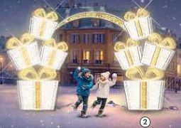 Arche cadeaux empilés