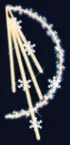 Comète arc et rayons