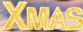 Lettres XMAS dorées