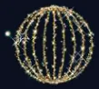 Boule filaire dorée moyenne