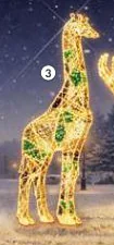 Girafe géométrique dorée