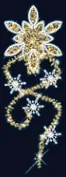 Fleur dorée et arabesques