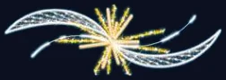 Comète glitter dorée