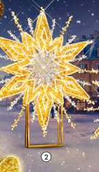 Étoile rayonnante sur socle
