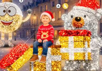 Ours polaire aux cadeaux