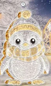 Pingouin bonnet et écharpe