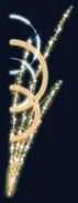 Comète arcs dorés