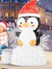 Pingouin au bonnet rouge