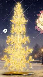 Sapin glitter doré