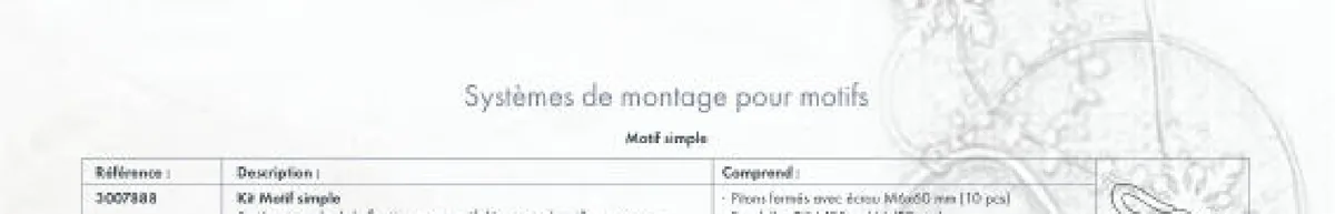 Socles pour motifs – systèmes autoportants (socles en caillebotis)