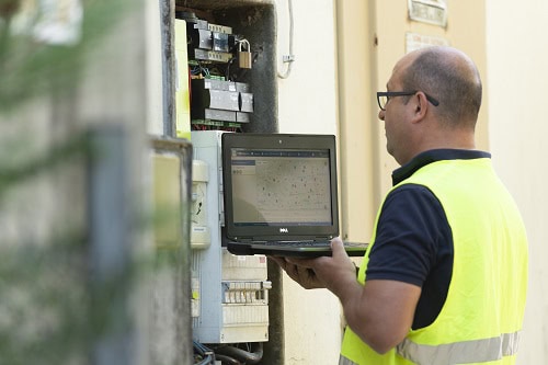 Paramétrage d'une armoire de télégestion Tegis sur le terrain